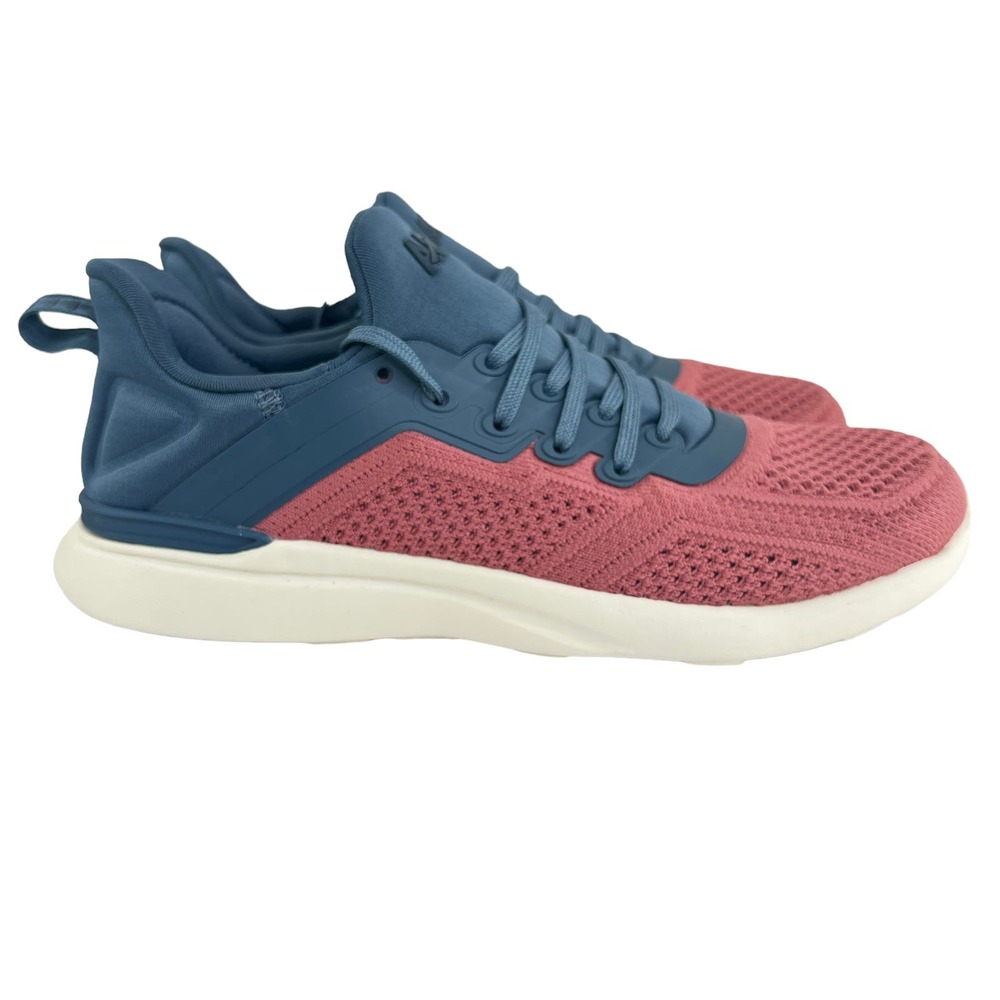 APL Techloom Racer Womens Sneakers Blue Pink Size 7.5 Comfort Mesh Low Tops - Picture 4 of 9